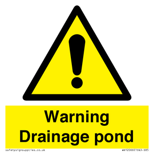 Warning Drainage pond